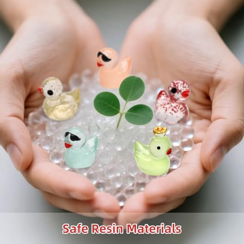 25pcs Mini Ducks Fairy Garden Accessories with Mini Suitcase - size: Mini Ducks
