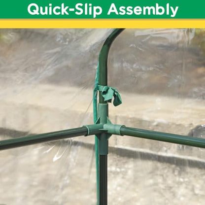 Miracle-Gro Greenhouse, Quick Snap Assembly, Transparent, 3'x8'x3' - size: 3' x 8' x 3' - Translucent