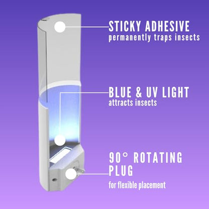 Indoor Flying Insect Trap, Plug-in Bug Light, 2 Devices + 13 Refills - style: 2 Device + 13 REFILLS