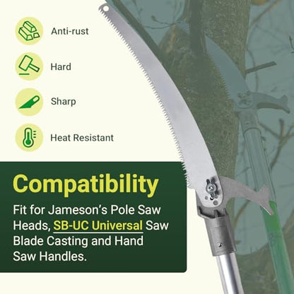 SB-13TE 13" Tri-Cut Pole Saw Blade for Jameson Barracuda Pole Pruning Saw