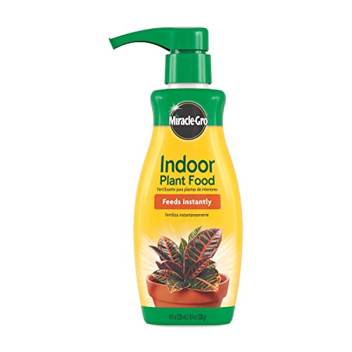 Miracle-Gro Indoor Plant Food, Liquid Plant Food for Houseplants, Snake Plants, Peace Lilies, Flowers, Vegetables, Herbs and More, 8 oz. - size: 1 Pack