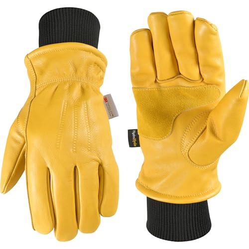 Wells Lamont Men's Insulated HydraHyde Work Gloves, Grain Cowhide, Medium - size: Medium, style: Glove