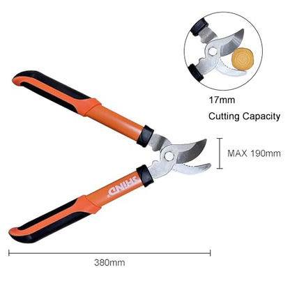 SHIND Gardening Lopper Heavy Duty Branch Cutter Tree Clippers, 15 Inch