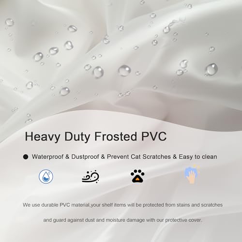 Frosted PVC Wire Shelf Cover 48 x 18 x 72 Inch Storage Rack Cover - color: Frosted, size: 48" W x 18" D x 72" H