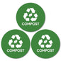 Sutter Signs 3pk Compost Stickers for Trash Can - size: 4" Round