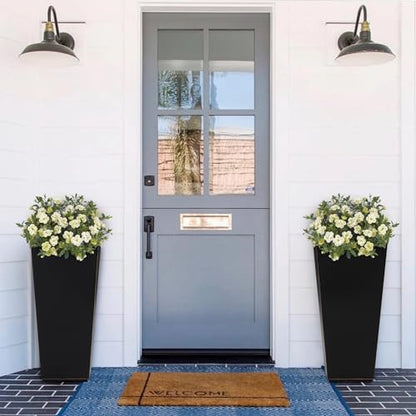 26" Heavy-duty Metallic Taper Planter Set of 2 for Outdoor Indoor Plants