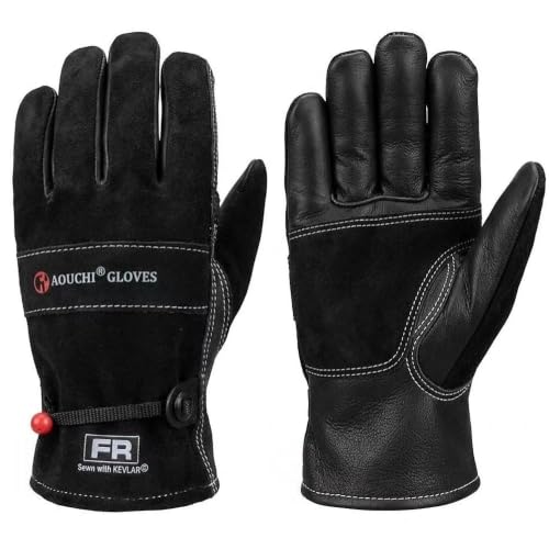 Cowhide Leather Work Gloves,Gardening,Welding Gloves for Men Black XL - color: Black, size: X-Large