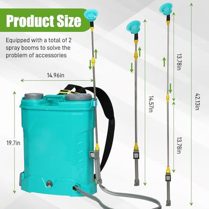 Battery Powered Backpack Sprayer, 5.3 Gallon, 12V 8Ah Battery, 100 PSI
