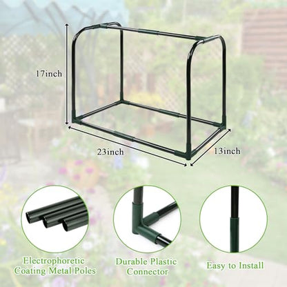 U'Artlines Portable Mini Greenhouse Small Green House 23x13x17 Inch - size: 23x13x17 Inch