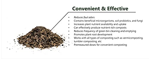 A Compost Starter/Accelerator Which Help to Reduce Kitchen Waste Odor and Convert Yard Waste to Fertile Humus for All Composting Systems. Comes in 1 Package That Contains 4 Packets Inside