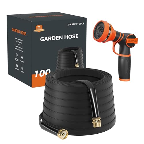 Giraffe Tools Garden Hose 100FT Lightweight Lay Flat Water Hose - size: 100FT