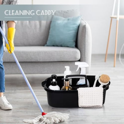 Large Cleaning Supplies Caddy Portable Shower Caddy Basket Black 2 Pack - color: Black, size: Large, 2pcs