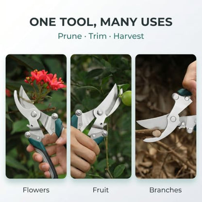 Foldable Pruning Shears, Stainless Steel Garden Clippers