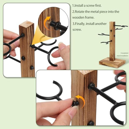 Plant Terrarium Propagation Stations with Wooden Stand - color: Arbor
