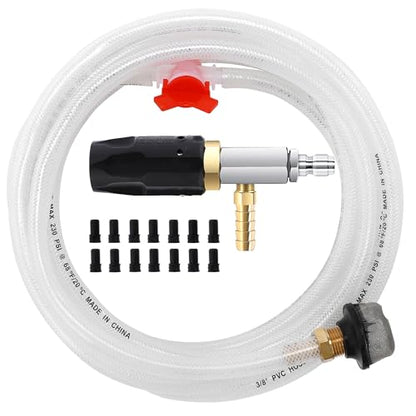 JOEJET Adjustable Long Range Downstream Injection Nozzle Kit 4-4.5 GPM - size: 45 FT, style: 4-4.5 Gallons
