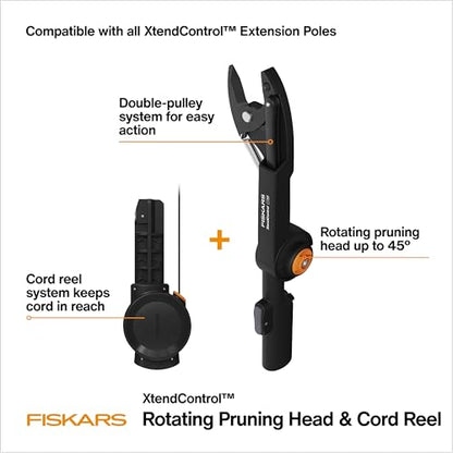 Fiskars XtendControl 3-6 Ft Extension Pole, Durable Aluminum Construction