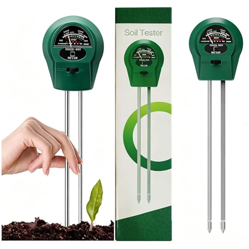 2 Pack Soil Tester, 3-in-1 Soil Moisture/pH/Temperature Tester Combo for Plants, Soil Tester for Garden,Indoor & Outdoor (TC-2PCS)