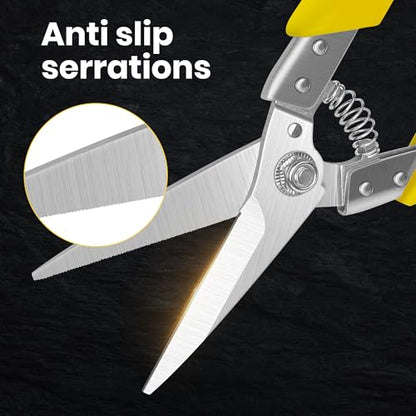 8.7 Inch Tin Snips Comes with 8.5 Inch SK5 Steel Pruning Shears
