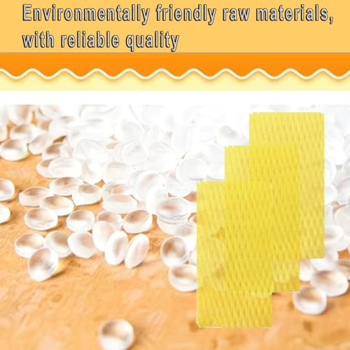 Markeny Fruit Protection Mesh Bags Transport Packing Vegetable Fruit Fragile Items Dedicated Fruit Mesh Bags for Large Supermarkets, Fruit Shops (50PCS Yellow-10x6cm) - size: 50PCS Yellow-10x6cm