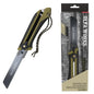 OLFA WORKS Serrated Knife (OW-BCS-1/OD) - Ratchet Lock Handle, Olive - color: Olive