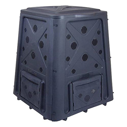 Redmon Outdoor Compost Bin with Lift Off Lid, 65 Gallon, Black