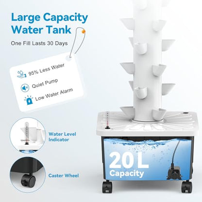 JESLED 15 Tiers Hydroponics Growing System Kits with LED Grow Lights,Tent - size: 15tiers×tent