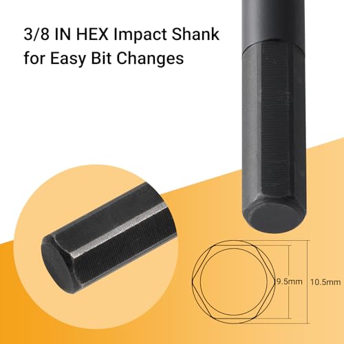 1 Inch x 12 Inch Auger Drill Bit, Long Auger Drill Bit for Wood - size: 1" x 12"