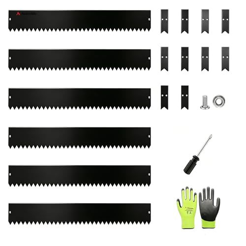 Anleolife 6-inch Black Steel Garden Edging - color: Black, style: 6 inch tall