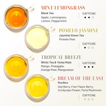ChaYeah, Premium Tea Collection, 16 Whole Leaf Tea Bags, 8 Assorted Flavors