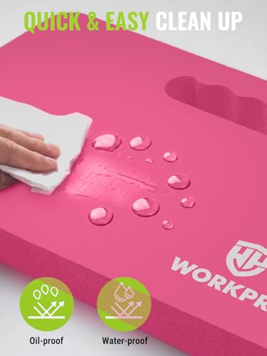 WORKPRO Extra Thick Kneeling Pad, 1 Pack, 17.5 x 11 x 1.5 in, Pink - color: Pink, size: 1 Pack
