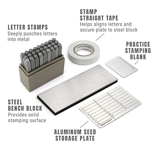 ImpressSeed Crypto Seed Storage Kit - w/Silver Metal Seed Plate (Aluminum) - color: Silver (Aluminum), size: Kit