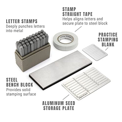 ImpressSeed Crypto Seed Storage Kit - w/Silver Metal Seed Plate (Aluminum) - color: Silver (Aluminum), size: Kit