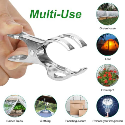 24 Pack Large Garden Clips for Netting, Clamps with 2''Jaw Opening