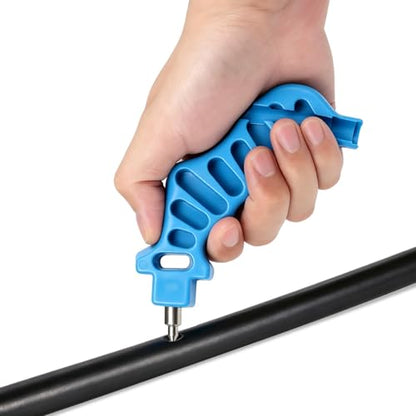 2 Pack Drip Irrigation Tubing Hole Punch Fittings, Drip Tube Hole Punch and 1/4 Inch Drip Fitting Insertion Tool for Easier 1/4" Barbed Fitting & Emitter Insertion in Drip Sprinkler System Setup - size: Hole Punch & Insertion Tool