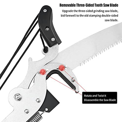 BAYTORY Extendable Tree Pruner Shears Head and Saw without Pole