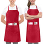 Utopia Kitchen Bib Aprons 2 Pack Adjustable With 2 Pockets - color: Red