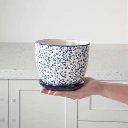 5.6 Inch Ceramic Plant Pots Set of 4 - size: 5.6 Inch