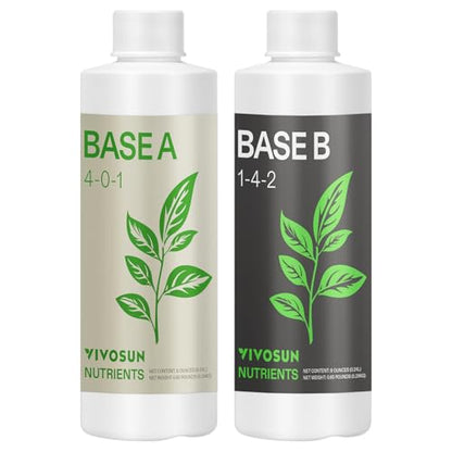 VIVOSUN Liquid Nutrients Base A & B Bundle, Set of 8oz - size: 8 Ounce