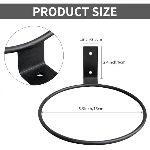 6 Pack 6 Inch Wall Plant Holder,Metal Plant Hanger Indoor,Wall Planters For Indoor Plants,Black - size: 6 inch-6Pack