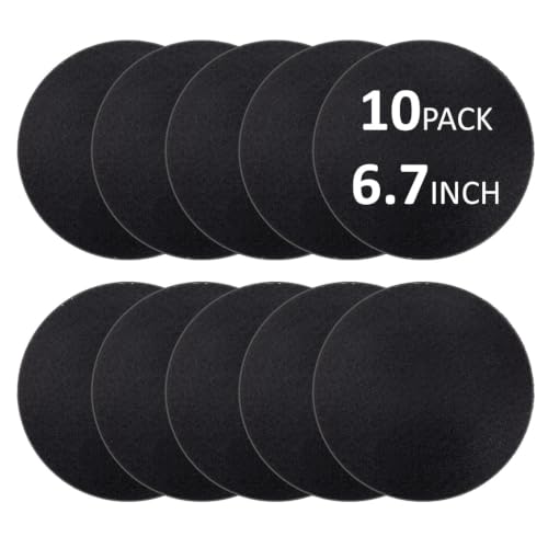 10 Pack Compost Filters for Countertop Bin, 6.7 Inch Charcoal Replacement - color: Black-10pack