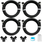 AMRITA 1/2"Soaker Hose KIT, 15ft 4Pack Garden Drip Hoses Plastic Couplings - color: 1/2"×(15FT)×(4PCS)