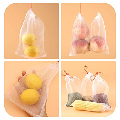 Kikhope 50 Pcs Fruit Protection Bags,10"x6" Fruit Netting Bags - size: 10"x6"