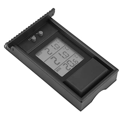 Joyzan Digital Greenhouse Thermometer,Waterproof Max Min Temperature Meter - color: black