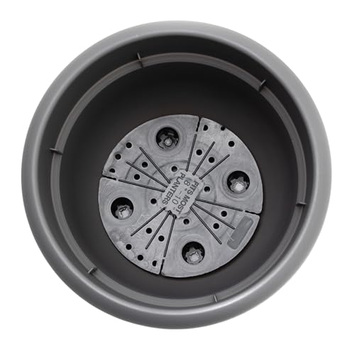 Bloem Ariana 16" Plastic Self-Watering Planter, Charcoal, 2-Pack - color: Charcoal, size: 16" (Pack of 2)