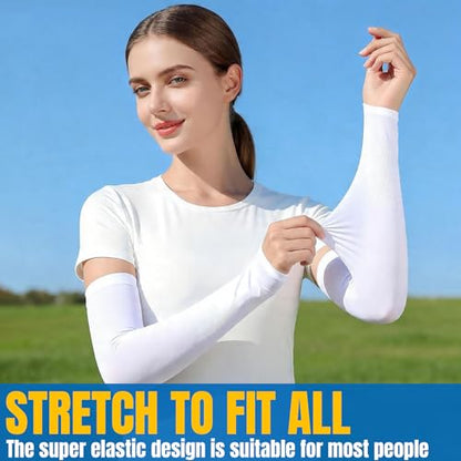 PFFY 4 Pairs Arm Sleeves for Men Women Cooling UV Protection Compression - color: Black*2 + Grey*2