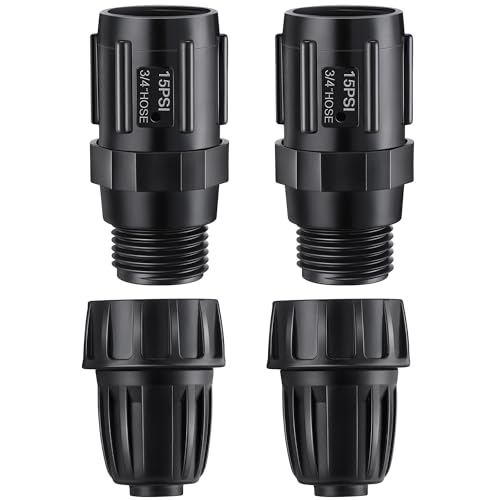 4 Pcs 15 PSI Drip Irrigation Pressure Regulator Adapter Kit - style: 15 PSI