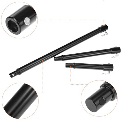 QWORK 3-Piece Auger Extension Drill Bit Set (8", 12", 20") – Fits 3/4" Shaft, Heavy Duty Post Hole Digger Replacement for Earth Ice Deep Drilling