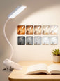 Clip on Light,45 Lighting Modes Rechargeable Desk Lamp with Clamp - color: White