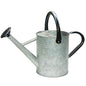 Metal Watering Can 1 Gallon for Indoor and Outdoor Plants Silver Black - color: One Gallon Silver Black