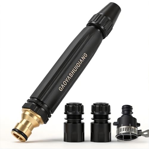 High Pressure Car Wash Nozzle – 2026 Upgraded Garden Hose Sprayer with Quick Connect, Adjustable Mist to Jet, No-Leak Seal & Anti-Slip Grip. Suitable for 1/2-inch hoses. Ideal for cars, plants, pets.